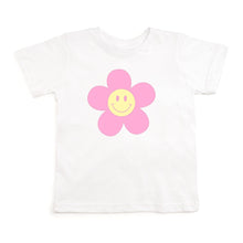 Load image into Gallery viewer, Daisy Smiley Short Sleeve T-Shirt - White