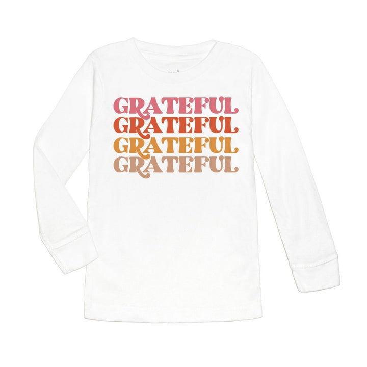 Grateful Thanksgiving Long Sleeve Shirt - White