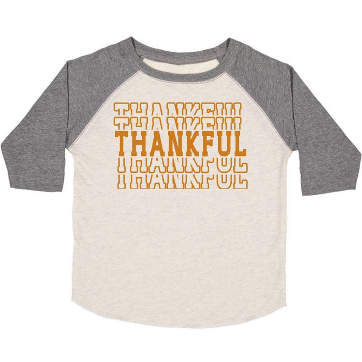 Thankful Echo Thanksgiving 3/4 Shirt - Natural/Heather