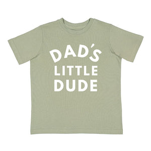 Dad's Little Dude Short Sleeve T-Shirt - Sage