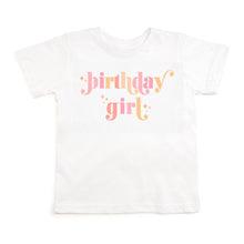 Load image into Gallery viewer, Birthday Girl Blush Short Sleeve T-Shirt - White