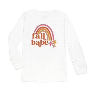 Fall Babe Long Sleeve Shirt - White