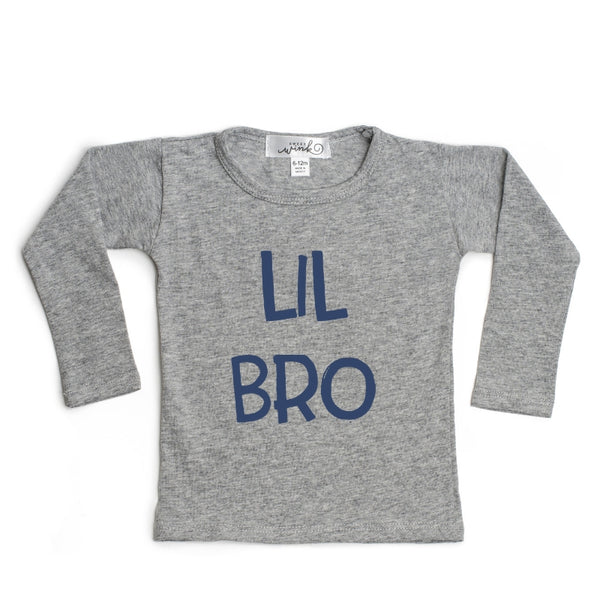Lil Bro 3/4 Shirt - Gray/Navy