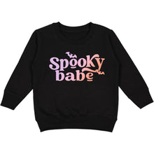 Load image into Gallery viewer, Spooky Babe Halloween Sweatshirt - Black