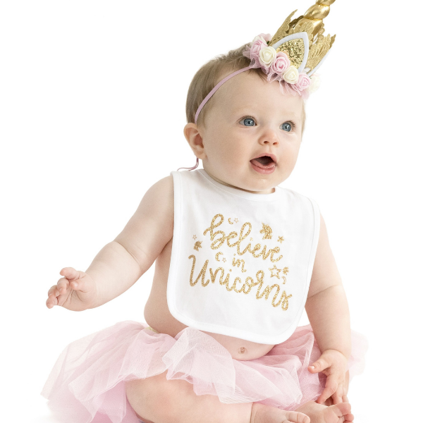 Believe in Unicorns Bib