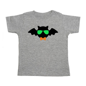 Cool Bat Halloween Short Sleeve T-Shirt - Gray