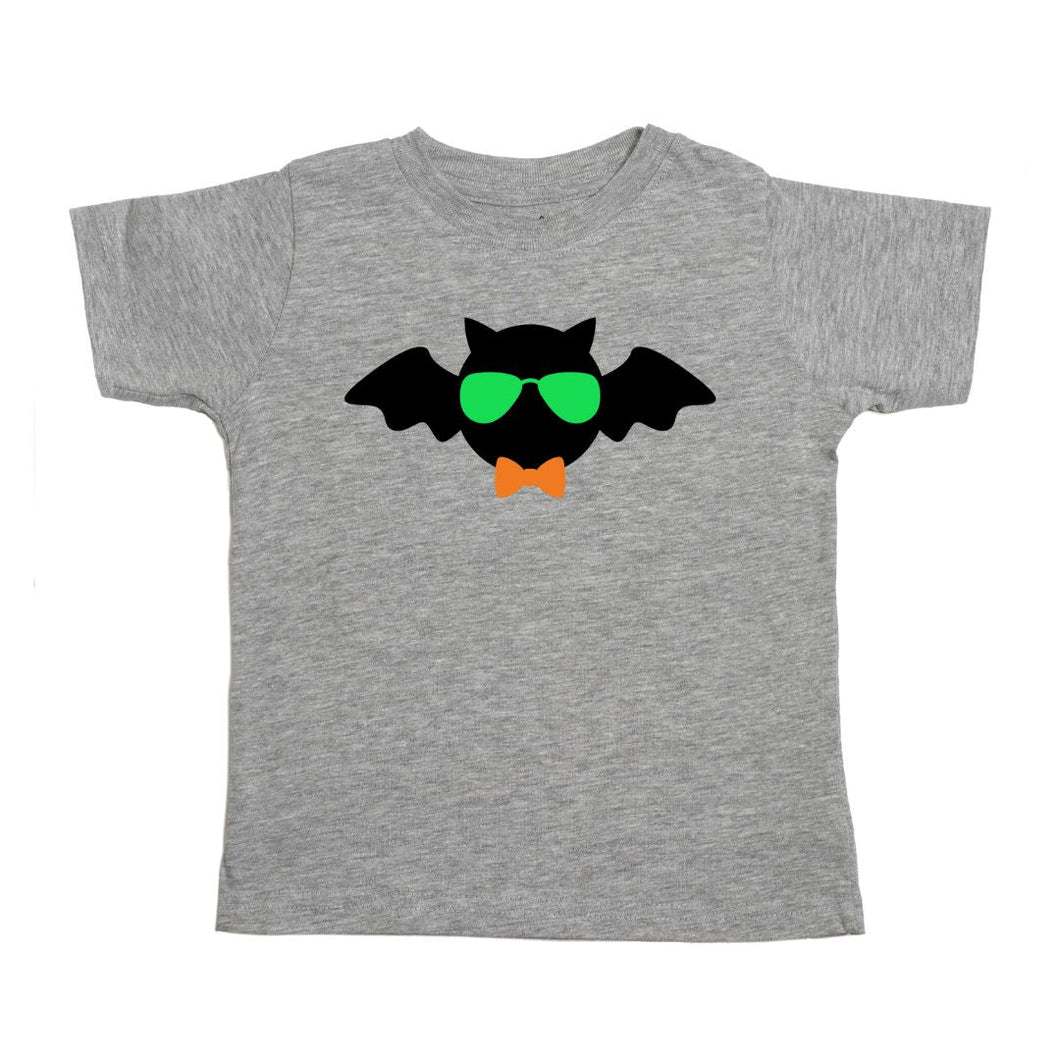 Cool Bat Halloween Short Sleeve T-Shirt - Gray