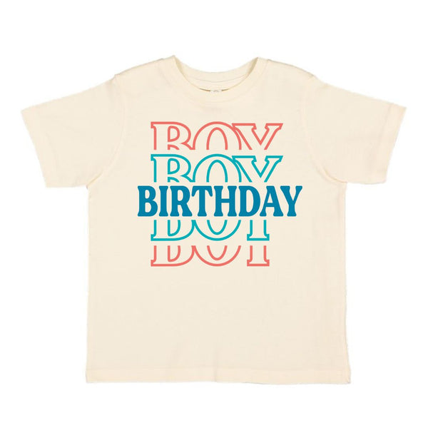 Birthday Boy Retro Short Sleeve T-Shirt - Natural