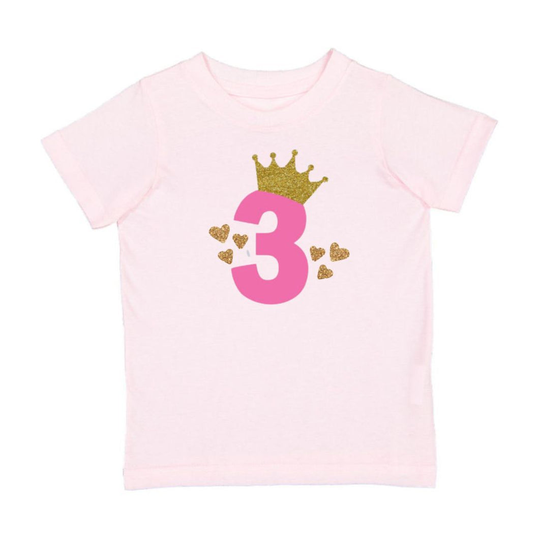 3rd Birthday Girl Princess Short Sleeve T-Shirt - Ballet