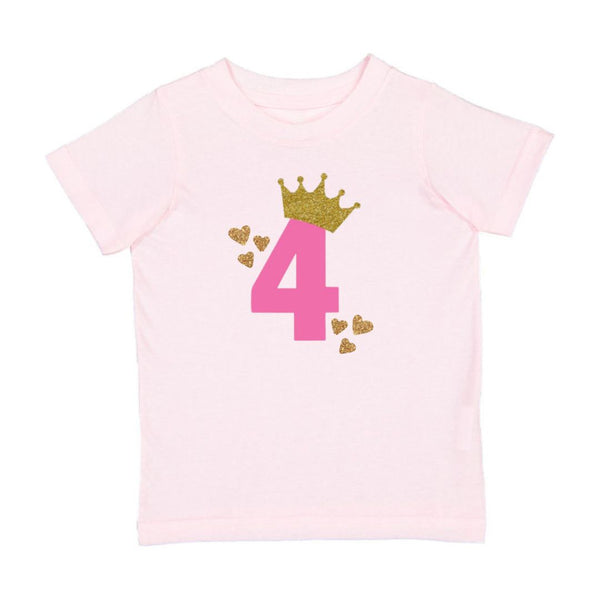 4th Birthday Girl Princess Short Sleeve T-Shirt - Ballet