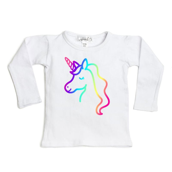 Original Magical Unicorn Long Sleeve Shirt - White
